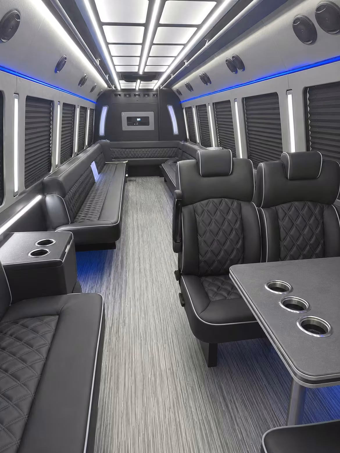 25 passenger party bus interior