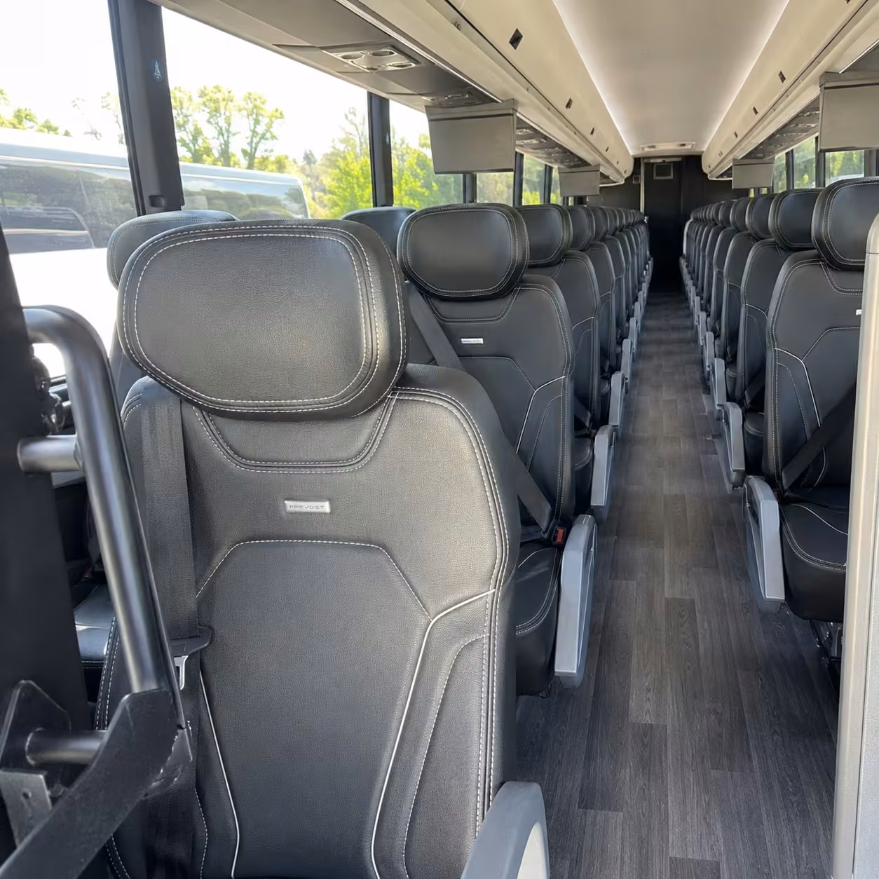 40 56 passenger charter bus interior