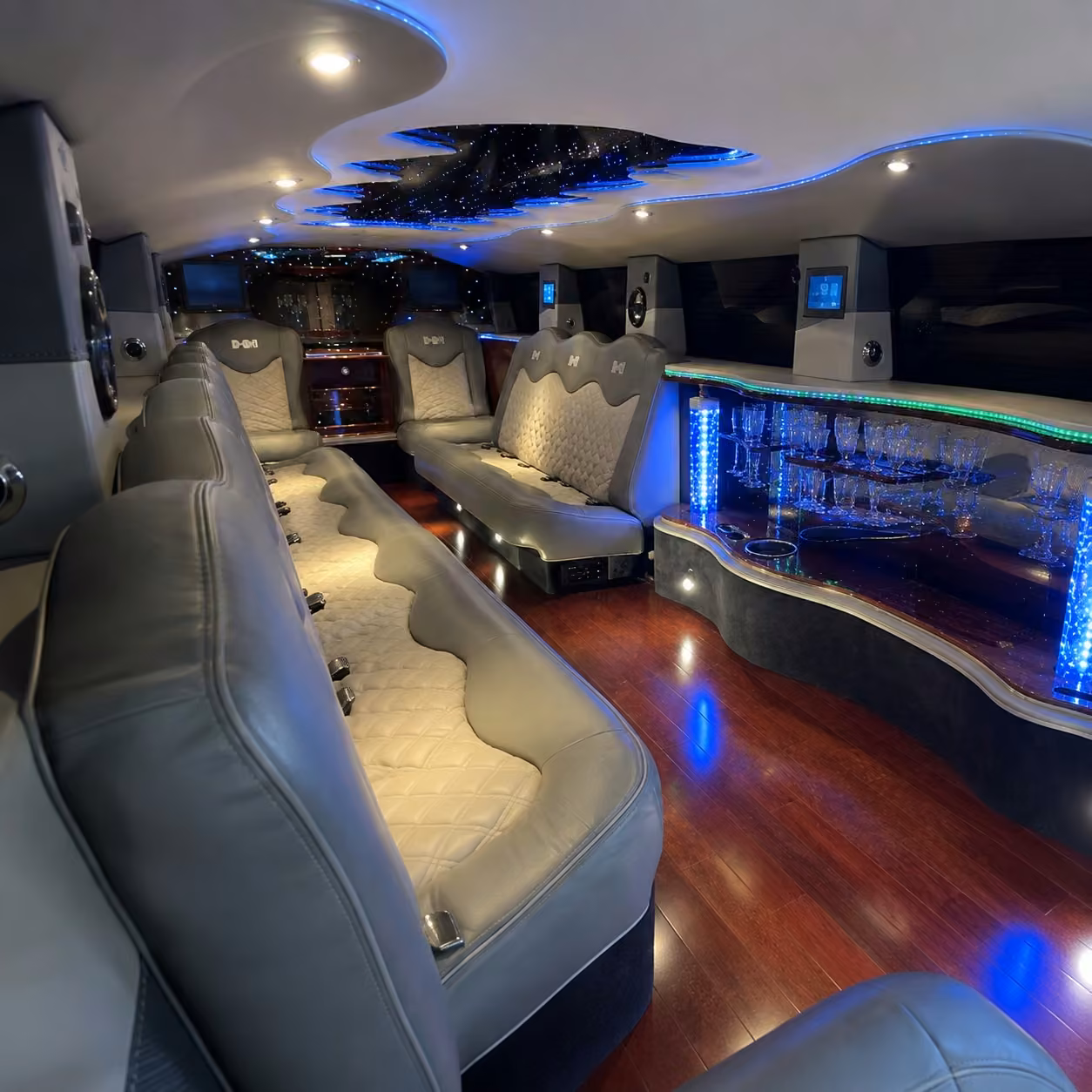 hummer limo inside